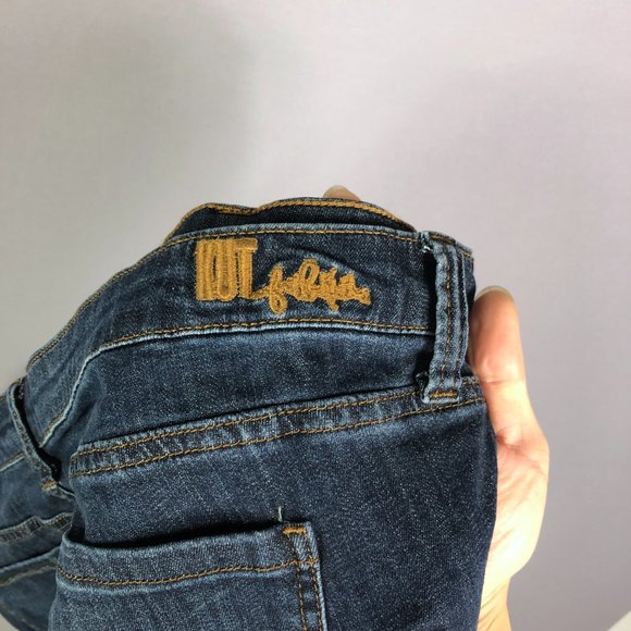 Kut From the Kloth Womens Blue Bardot Crop Skinny Boyfriend Jeans Size 2… - Picture 7 of 11